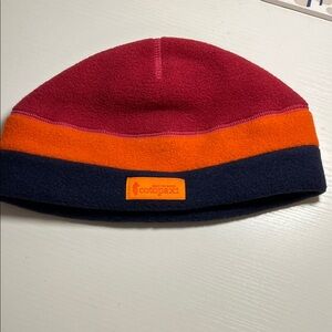 Cotopaxi Burgundy and Orange Fleece Hat